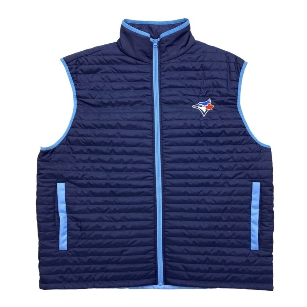 Toronto Blue Jays MLB lightweight Vest Light Blue + Navy Blue Extra Large XL
